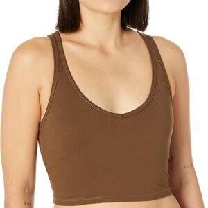 NWT Sage Collective Racerback Crop Top Bra in Potting Soil